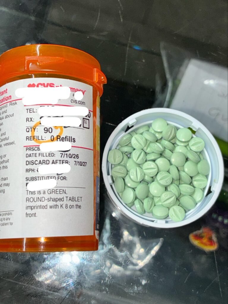 oxycodone k8 green
